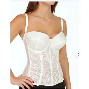 Carnival Style 437 Full Figure Tuxedo Torsolette Bra (White 40DD) there are no s